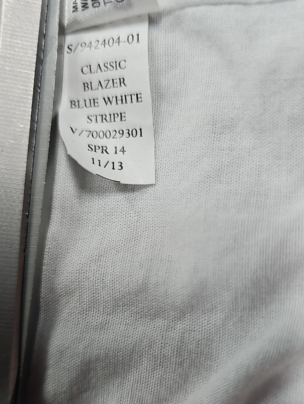 Gap Academy Blazer Pants Set 2 Blue White Seersucker Stripe Cotton Suit 9